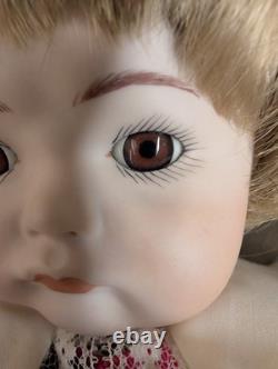 Vintage BJD Joy Doll Victorian Bisque Porcelain Doll 17 Articulated Jointed