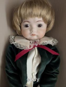 Vintage BJD Joy Doll Victorian Bisque Porcelain Doll 17 Articulated Jointed