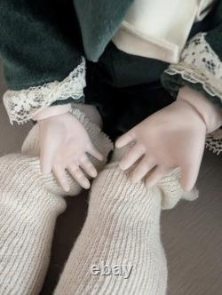 Vintage BJD Joy Doll Victorian Bisque Porcelain Doll 17 Articulated Jointed