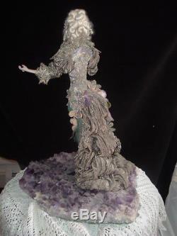 Vintage BLYTHE & SNODGRASS Porcelain FAIRY DOLL on AMETHYST 17 Artist OOAK