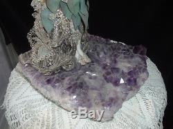 Vintage BLYTHE & SNODGRASS Porcelain FAIRY DOLL on AMETHYST 17 Artist OOAK