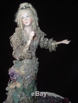 Vintage BLYTHE & SNODGRASS Porcelain FAIRY DOLL on AMETHYST 17 Artist OOAK