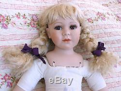 Vintage Beautiful Large 72cm/28 Sitting Porcelain Ceramic Life Like Play Doll