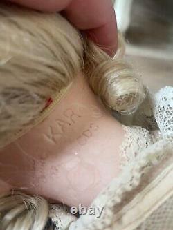 Vintage Beautiful Porcelain Doll. K R Reproduction