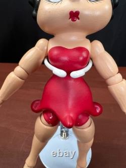 Vintage Betty Boop Jointed Porcelain Doll Red Dress 9