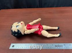 Vintage Betty Boop Jointed Porcelain Doll Red Dress 9