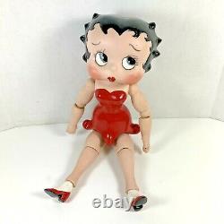 Vintage Betty Boop Red Dress Jointed 9 Porcelain Doll 1980's