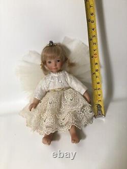 Vintage Birgitte Frigast Porcelain Angel Doll 6 Rosen-Engel Very Rare Estate
