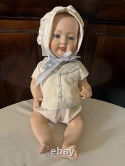 Vintage Bisque Artist's Reproduction 2 Faced Doll Signed C Ditmore 1988