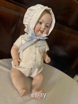Vintage Bisque Artist's Reproduction 2 Faced Doll Signed C Ditmore 1988