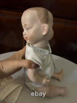 Vintage Bisque Artist's Reproduction 2 Faced Doll Signed C Ditmore 1988