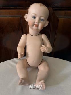 Vintage Bisque Artist's Reproduction 2 Faced Doll Signed C Ditmore 1988
