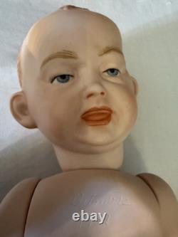 Vintage Bisque Artist's Reproduction 2 Faced Doll Signed C Ditmore 1988