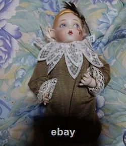Vintage Bisque Doll Bell Ceramics Kay McKee 35cm 1986 Western Doll