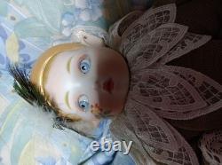 Vintage Bisque Doll Bell Ceramics Kay McKee 35cm 1986 Western Doll