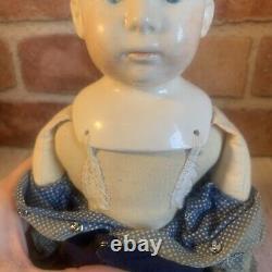Vintage Bisque WWII German Doll 16 Porcelain Head Arms Feet Hand Painted