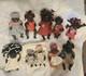 Vintage Black Porcelain Dolls. Moveable Arms Legs & Head