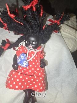 Vintage Black Porcelain Dolls. Moveable Arms Legs & Head
