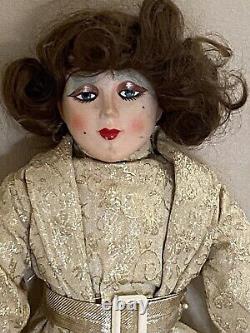Vintage Boudoir Doll Porcelain Composition Fashion Doll
