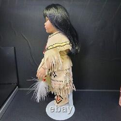 Vintage Buffalo Child Porcelain 13 Early 90s Native American Female Doll Carol