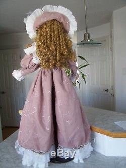 Vintage CATHAY Collection 1-5000 Porcelain Doll With Parasol (38 inches H)