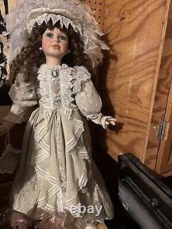 Vintage CATRINA ELIZABETH Drew Derosa Victorian Doll 31 Tall Fine Porcelain