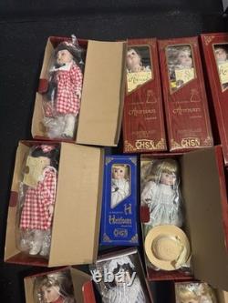Vintage CHSN Porcelain Doll Artisan Heirloom New Collection 17 Dolls Total