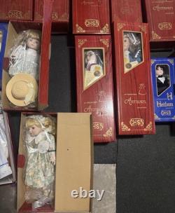 Vintage CHSN Porcelain Doll Artisan Heirloom New Collection 17 Dolls Total