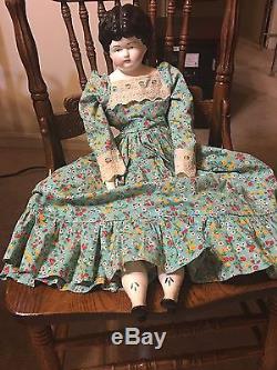 Vintage China Head 1981 Porcelain Doll 26 Inches /very Large