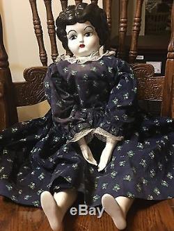 Vintage China Head 1981 Porcelain Doll 29 Inches- Very Large