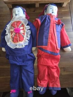 Vintage Chinese Hand Painted Traditional Doll withPorcelain Head, 24