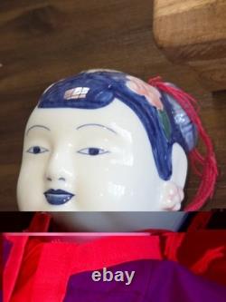 Vintage Chinese Hand Painted Traditional Doll withPorcelain Head, 24