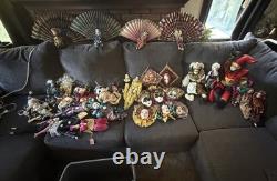 Vintage Clown Jester Pierrot Doll Mask Collection Lot Porcelain Musical 40+ Pcs