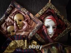 Vintage Clown Jester Pierrot Doll Mask Collection Lot Porcelain Musical 40+ Pcs