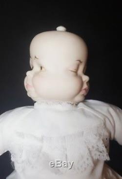 Vintage Collectible 3 Face Happy/Sleepy/Cry Rotating Bisque Porcelain Doll