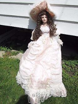 Vintage Collectible Miss Mercia Large, Large Porcelain Doll 49