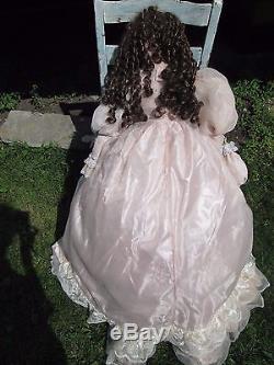 Vintage Collectible Miss Mercia Large, Large Porcelain Doll 49