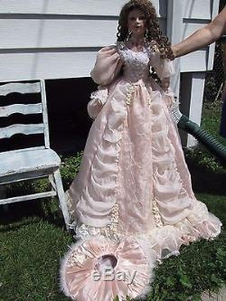 Vintage Collectible Miss Mercia Large, Large Porcelain Doll 49