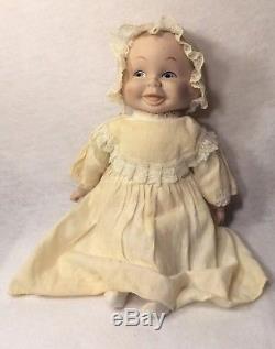 Vintage Creepy Weird Three Face Porcelain Doll with Swivel Head and clothes 12