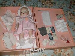 Vintage Danbury Mint Porcelain Tiny Tears Doll Complete in Suitcase