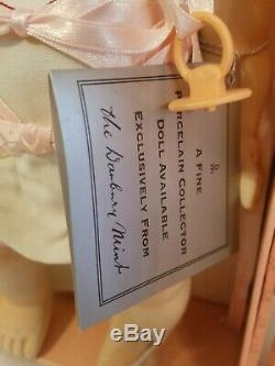 Vintage Danbury Mint Porcelain Tiny Tears Doll Complete in Suitcase