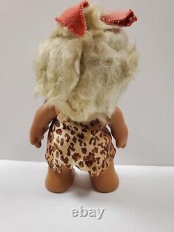 Vintage Danbury Mint Porcelain Troll Doll Sheena The Cave Girl Leopard Print
