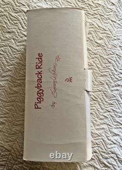 Vintage Danbury Mint Porcelain boy doll Piggyback Ride