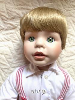 Vintage Danbury Mint Porcelain boy doll Piggyback Ride