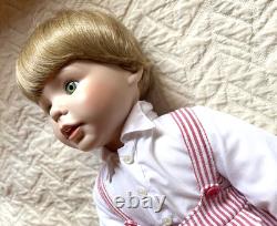 Vintage Danbury Mint Porcelain boy doll Piggyback Ride