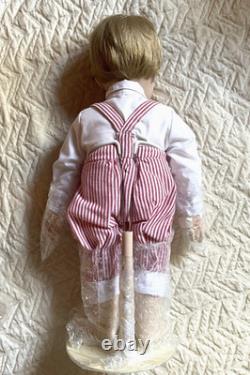 Vintage Danbury Mint Porcelain boy doll Piggyback Ride