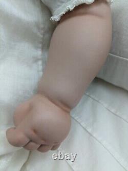 Vintage DeHetre Reproduction Porcelain Baby Doll, Punkin 20 in, 1987