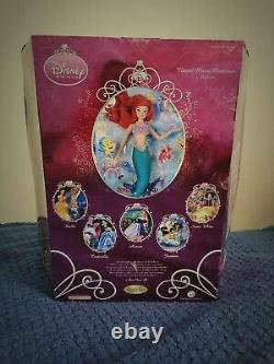 Vintage Disney Little Mermaid Ariel Movie Memories Porcelain Brass Key Doll NIB