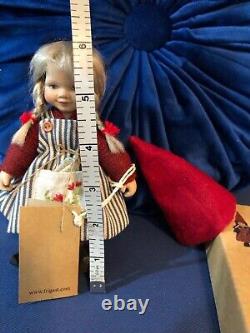 Vintage Doll Birgitte Frigast Porcelain Doll Danmark named Tilde 6 Retired