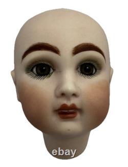 Vintage Doll Head Heidi Phelps Artist Doll Replica Porcelain Head 10 1/2 IN 1990